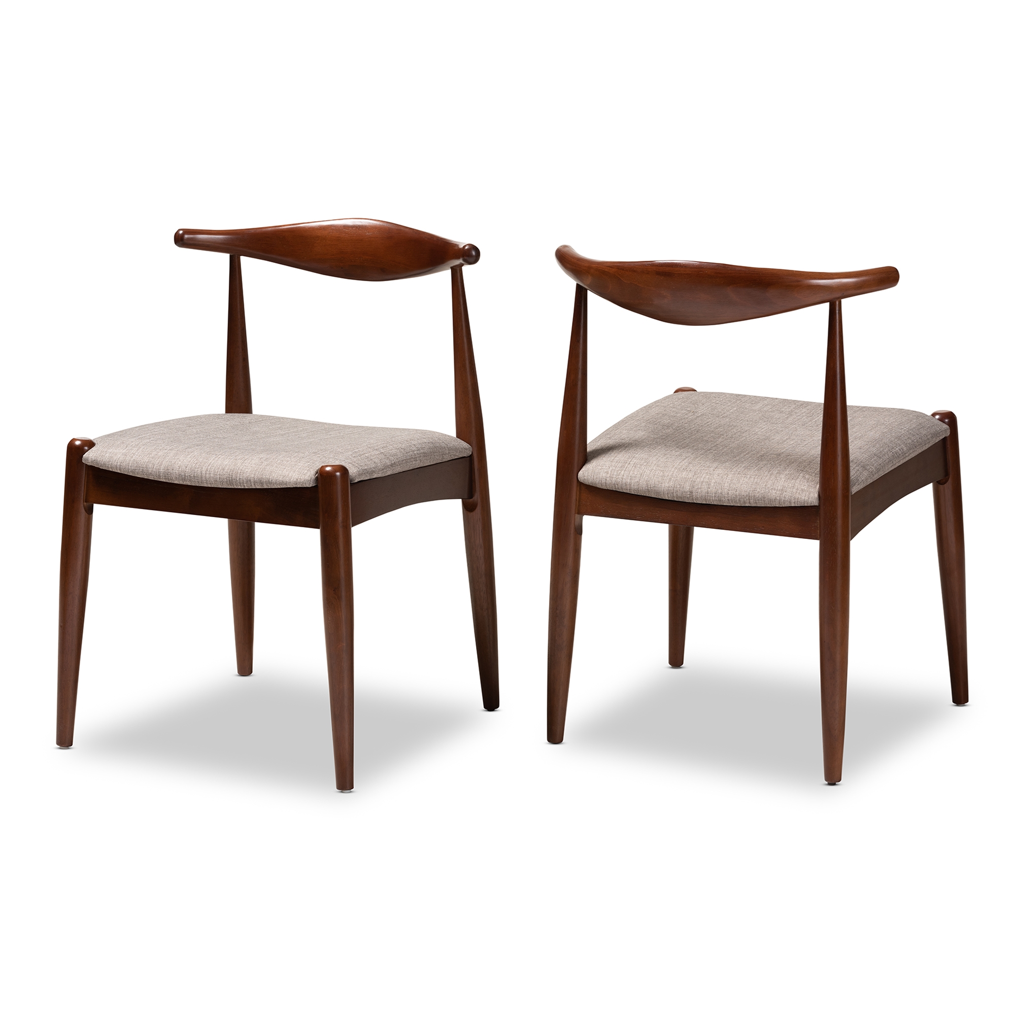 Mid century dining online chairs walnut